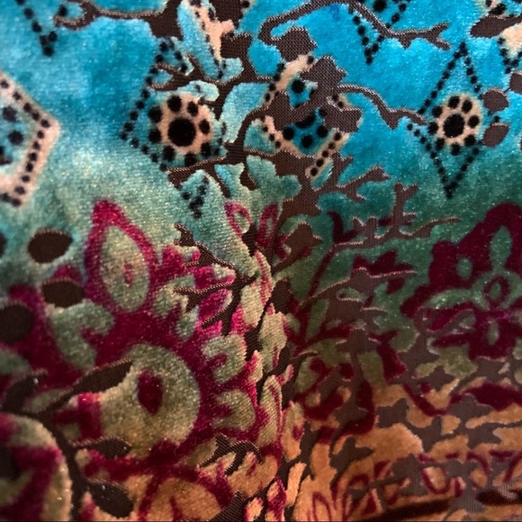 Vintage Boho tribal mesh and velvet top - Picture 11 of 16
